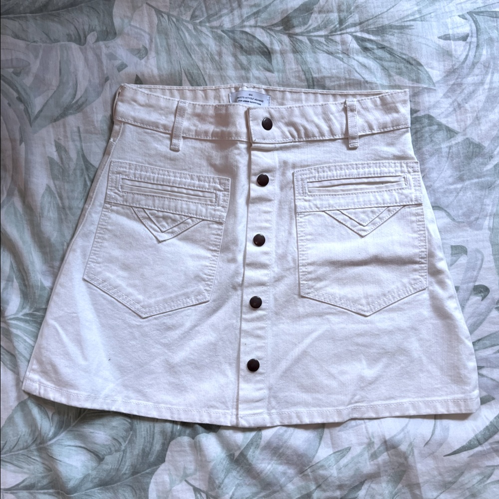 Objects without meaning urban outfitters mini white jean skirt